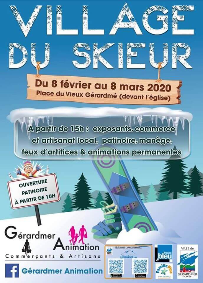 affiche village des skieurs gérardmer